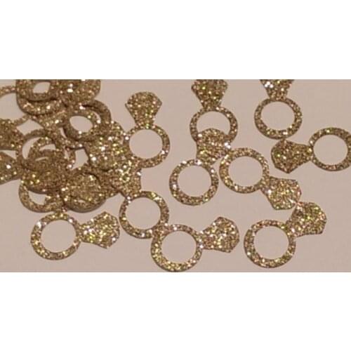 Rings Gold Bridal Shower Decor- Gold Decor-Table Scatter Table decor scrapbook Confettis
