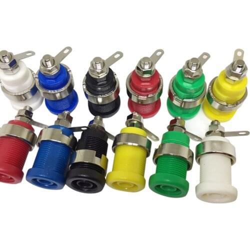 Pluggable High Voltage Resistant Plug With Sheath,Safety Type 4mm Banana Socket Jack For Connector Terminal Test Current