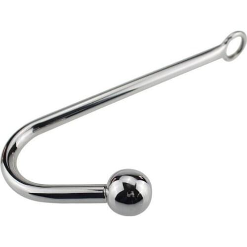 30*250mm Stainless Steel Anal Hook Metal Butt Plug With Ball Anal Plug Anal Dilator Gay Sex Toys For Men And Women Adult Games