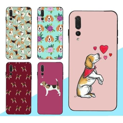 Beagle Floral Dog Case for Huawei Honor 20 9 10 Lite 10i 7A Pro 7C 8A 8C 8S 8X 9X Y7 Y9 Y6 2019 Nova 5T