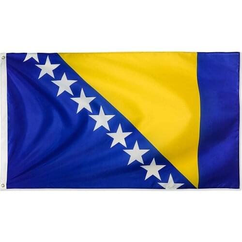 Bosnia and Herzegovina Flag 3x5 Foot Polyester Bosnia & Herzegovina National Flags Polyester with Brass Grommets 3 X 5 Ft