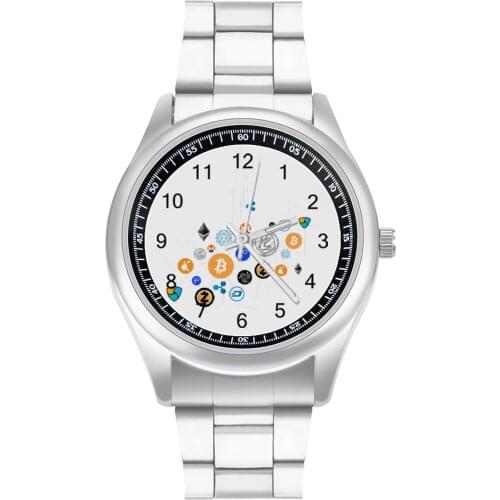 Bitcoin Quartz Watch Steel Photo Wrist Watch Female Travel Vintage Good Quality Wristwatch