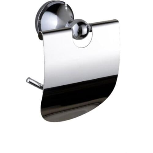 Toilet Paper Holder Bathroom Shelf Wall Mounted 304 Stainless Steel Chrome With lid Paper Holders Bathroom Hardware