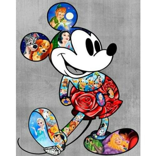 DIY Christmas Minnie Mickey Gift Diamond Painting Diamond Mosaic Cross Stitch Kits Full Diamond Embroidery Room Decoration