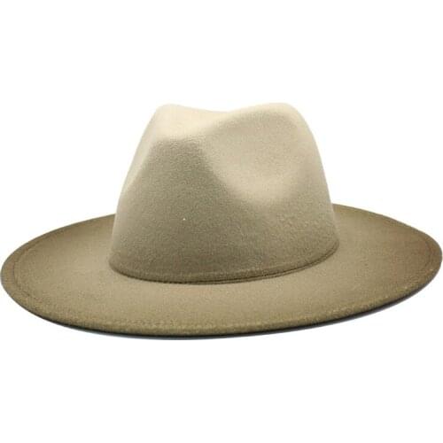 Fedora hats women men wide brim Tie dye autumn winter women hats vintage fashion Panama wool cowboy hat wholesale