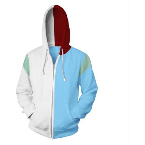 Hot My Hero Academia cos Todoroki Shoto fashion Unisex loose Hooded coat Sweatshirts large size S-5XL man Hoodies Sweatshirts