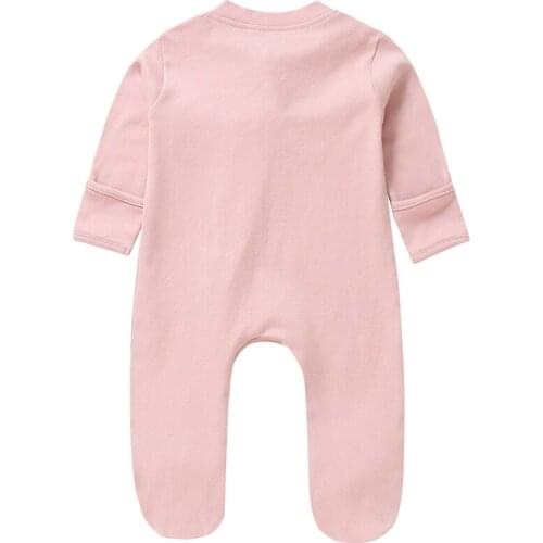 Newborn Baby Boy Girl Cotton Romper Jumpsuit Solid Clothes Warm Outfit Jumpsuits Autumn Newborn Jumpsuit/baby Romper