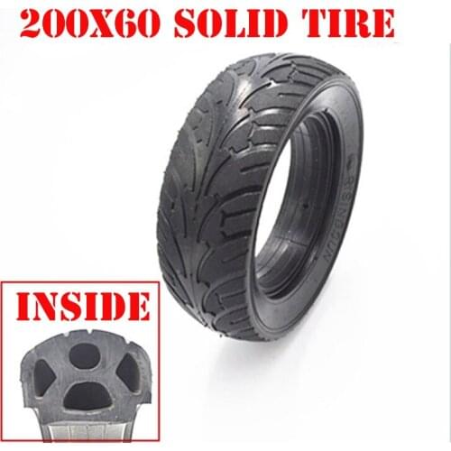 Electric Scooter Car Vacuum Tire Tyre Wheel for 8 Inches 200X60 Scooter Solid Tire Brushless Motor Non Pneumatic for Skateboard