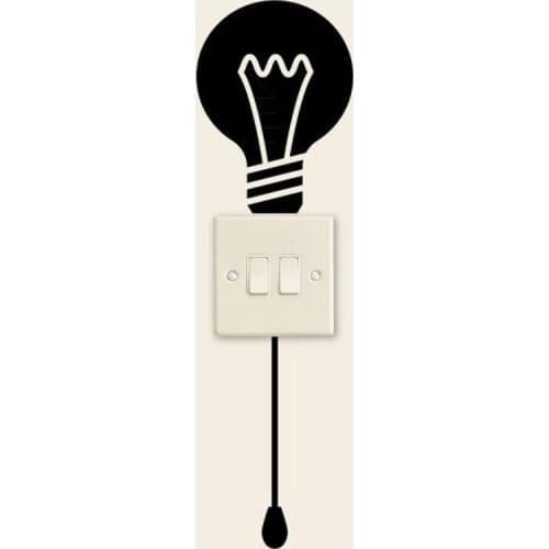 Creative light bulb Switch Sticker Living room Bedroom Decorative Wall Stickers Vinyl Waterproof Murals JG1371