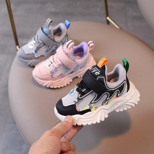 Fashion Patchwork Boys Girls Sneakers Kids School Shoes Breathable Running Non Slip Soft Children Sport Shoes Toddler Boy Shoes