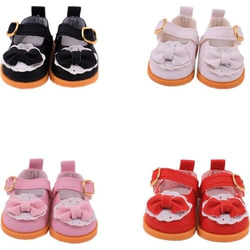 1pair Doll Shoes High Quality Mini Shoes 18-inch Doll Accessories Bright Color Small Leather Shoes Children Gift Toys New