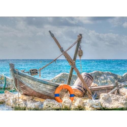 Wooden Boat Painting By Numbers For Adults DIY Kits HandPainted On Canvas With Framed Oil Picture Drawing Coloring By Number