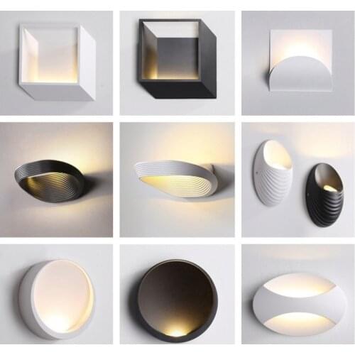 Wall light led simple bedroom bedside light living room hotel corridor aisle LED engineering wall lamp personality creativity