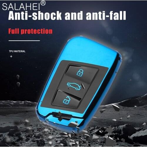 New Soft TPU Car Remote Key Case Cover Protection Holder Shell Fob For Volkswagen VW Magotan Passat B8 Golf For Skoda Superb A7