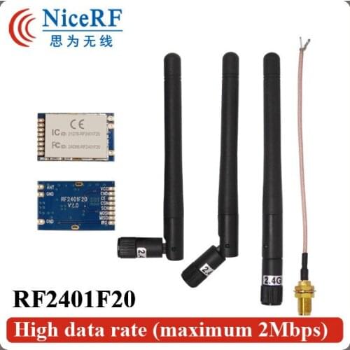 FCC CE IC Approval ! 25pcs X NRF24L01+ 2.4G Wireless Communication Module RF2401F20 For Free Shipping