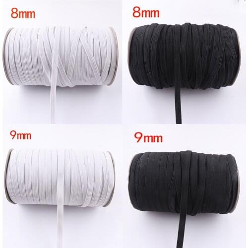 8/9mm Flat Elastic Band Sewing Clothing Nylon Webbing Garment Sewing Accessories Underware Pajamas Ties