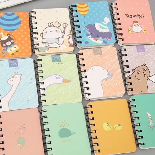 Portable Notepad with a small fresh coil this cartoon notebook stationery small book
