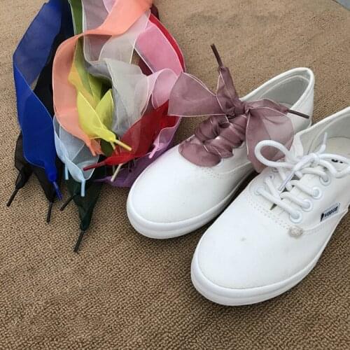 Transparent Shoelaces Extra Wide Classic Shoes Tie Laces Shoes Rope Women Solid Color Shoe Accessories 110cm Flat Ribbon Laces