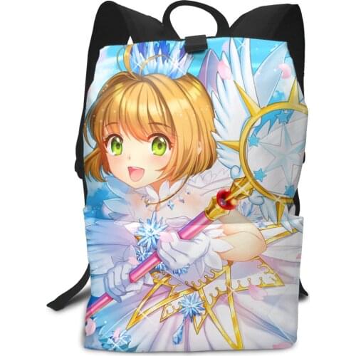 Cardcaptor Sakura printing school backpack Large-capacity orthopedic schoolbag for boys girls Laptop backpacks teen school bags