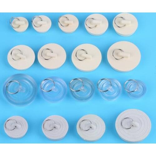 Kitchen Bath Tub Sink Water Stopper Silicone Floor Drain Plug Laundry Bathroom Sink Bathtub Drains Washroom Kitchen Supplies