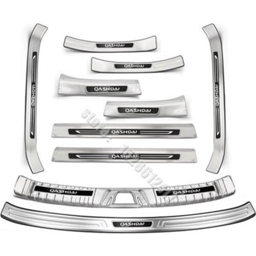 Car styling For Nissan Qashqai J11 2019-2021 stainless steel sill Rear Bumper Protector Sill Scuff Plate/Door Sill Door Sill