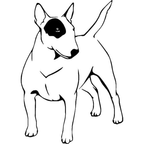Car stying 10.3cm*14.5cm Automobile modeling ethylene English bull terrier dog fashion car window stickers Jdm