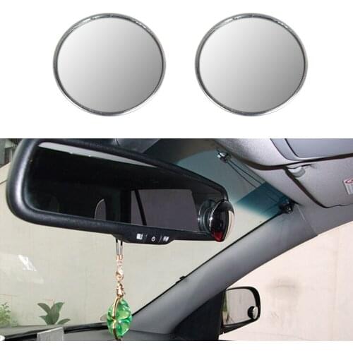 1 pair Wide Angle Rear Side View Mirrors Blind Spot Round Convex Car Mirror for New Driver