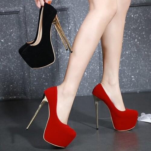 2021 Summer new super high heel thin fish mouth single Shoes Sexy nightclub womens shoes large size 45 hate sky height 17cm