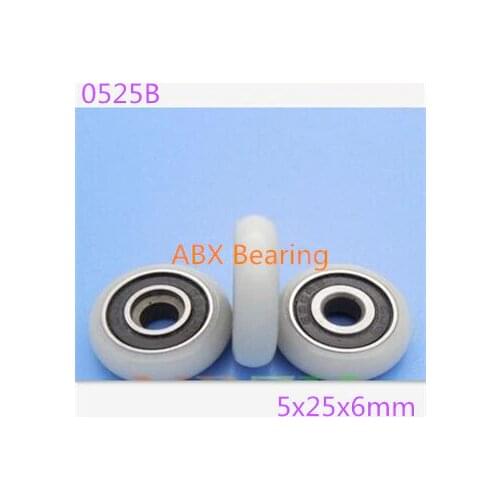 0525B 625-2RS 625 POM Nylon wheel hanging / ball bearing with pulley wheel for doors and windows 5*25*6 MM with M5 hole