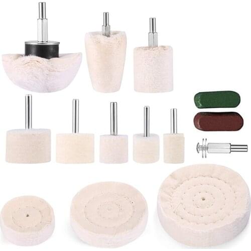 14Pcs Polishing Accessories, Cordless Screwdriver, Drill Bit, Polishing Disc Set, Wheel Polishing Cone, Polishing Pad