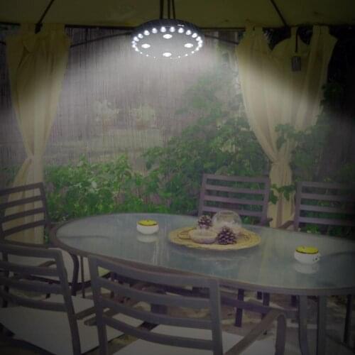 24+4 LED Utdoor Patio Umbrella Pole Light Garden Detachable Portable Camping Tent Lamp Emergency Light With Hook