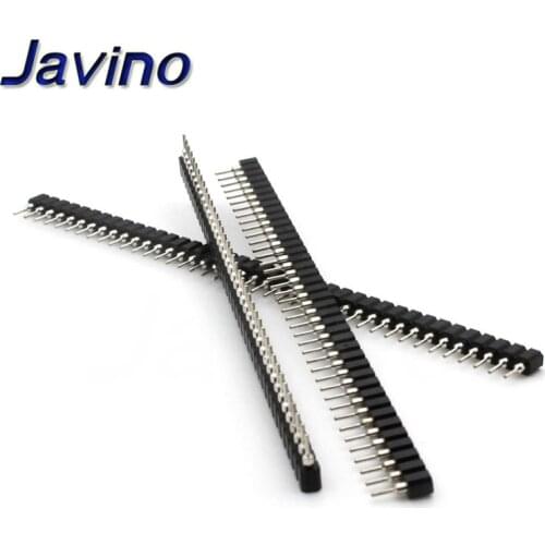 5pcs 2.54mm Pin Header Female Single Row 40 Pin 2.54mm Round Pin Connector 1x40