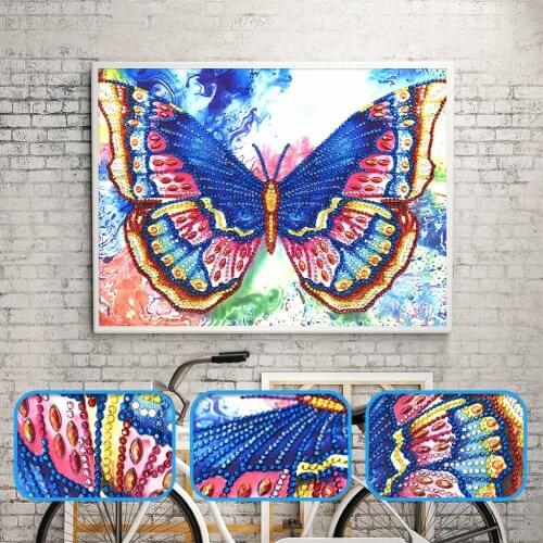 5D DIY Special Shaped Diamond Painting Butterfly Diamond Cross Stitch Embroidery Rhinestones Mosaic Kits Home Wall Decoration