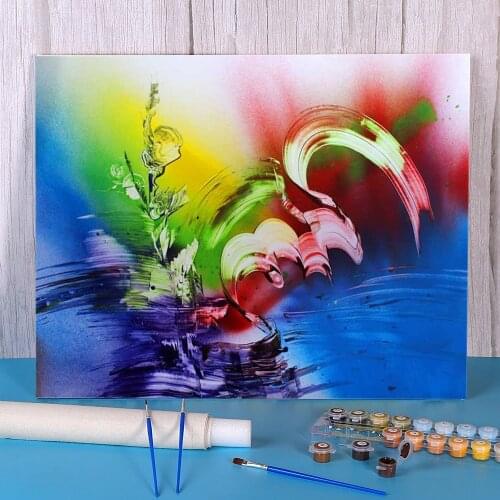 Abstract Spring Mood Coloring By Numbers Painting Package Oil Paints 50*70 Boards By Numbers New Design For Kids Handiwork