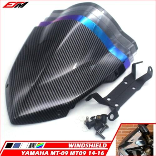 Motorcycle Accessories Windshield Windscreen For YAMAHA MT-09 FZ-09 2014 2015 2016 Pare-brise Smoke Wind Deflectors MT09 FZ09 MT
