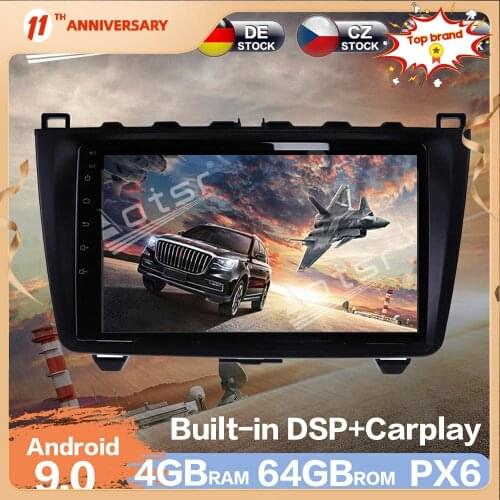 Aotsr Android 9.0 4GB + 64GB Car Radio GPS Navigation DSP Car Auto Stereo Video HD Multimedia DVD Player For Mazda 6 2008 - 2012