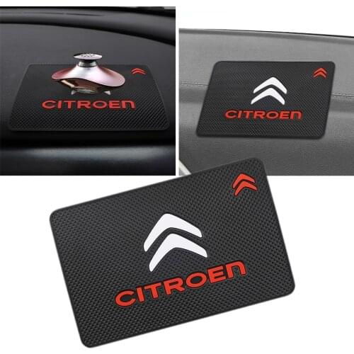 Car Emblem Non-Slip Mat Auto Dashboard Gel Sticky Pad For Citroen C4 C3 C5 C1 C4 Picasso Aircross Saxo Grand C Elysee Berlingo