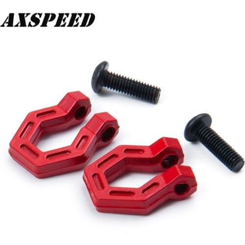 AXSPEED Metal Front Rear Bumper Trailer Hook Tow Shackle Rescue Hook for 1/10 RC Rock Crawler Car Axial SCX10 TRX4 Tamiya