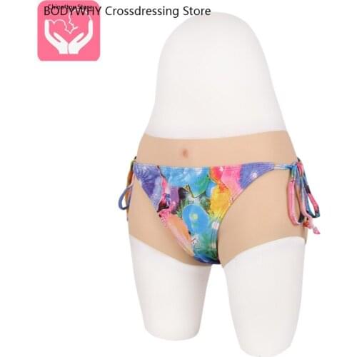 Free Shipping Underwear Pseudo Nimble Fake Yin Small Size Four Corner Shorts Mens Female Silicone Underwear
