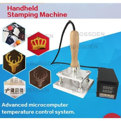 BOSSDEN Hot Foil Stamping Machine Handheld Leather Embossed Tool Logo Brand Machine Wood Bronzing Heat Press Tool