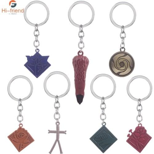 Anime Jujutsu Kaisen Keychain Itadori Yuji Fushiguro Megumi Curse of Gestures Scarecrow Key Ring Cosplay Pendant Jewelry