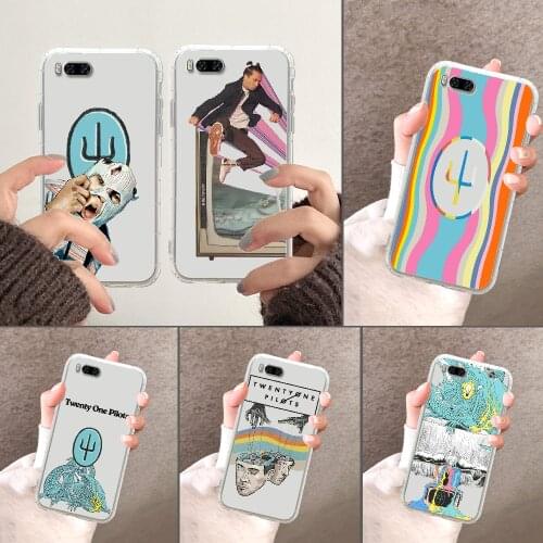 Twenty one pilots 21 Scaled icy Phone Case Transparent For Xiaomi Mi Max Note 3 A2 A3 8 9 9T 10 Lite Pro Ultra transparent