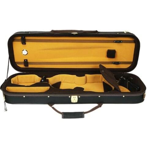 Black High-grade violin case1/8 1/4 1/2 3/4 4/4 lightweight waterproof shockproof back can be