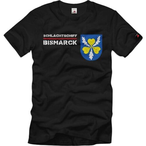 Bismarck Heraldic Emblems Battleship Badge T-Shirt. Summer Cotton Short Sleeve O-Neck Mens T Shirt New S-3XL