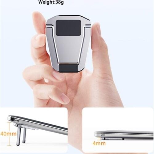 H7JF Laptop Aluminum Alloy Desktop Cooling Folding Portable Stand with Traceless Paste 40mm High Silver 2Pcs