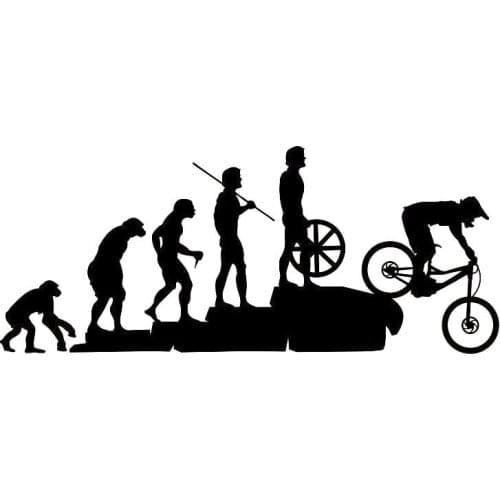 Interesting Mountain Bike Downhill Car Stickers Covering The Body Cartoon Vinyl Decals Car Styling 23cm*10cm