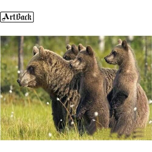 ARTBACK Diy mosaic diamond painting animal 5d full square diamond art canvas cross stitch decoration 40x60cm