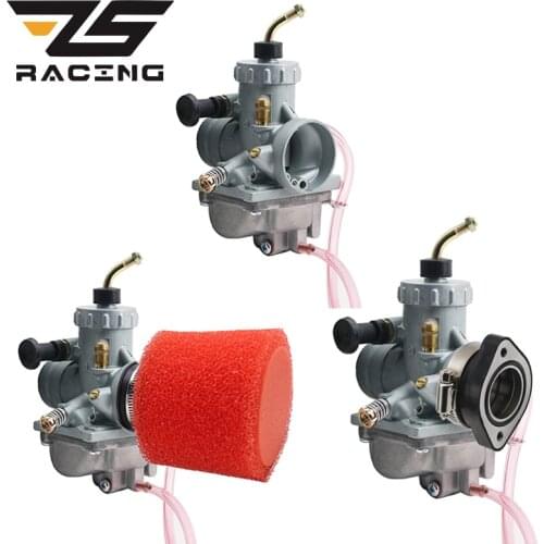 ZS Racing 28mm Motorcycle Carburetor set with Adapter Air Filter For Yamaha DT125 for Suzuki TZR125 RM65 RM80 RM85 DT175 RX125