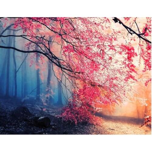 5d flower tree diamond mosaic landscape embroidery painting rhinestone wall sticker decor dimond drawing art needlework picture