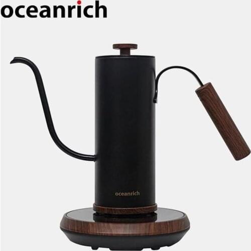 Oceanrich Coffee Pot Gooseneck Kettle Pour Over Coffee Tea Kettle Fine Mouth Brew Pot Variable Temperature Digital Kettles